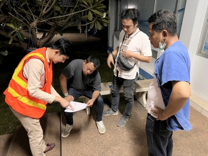 ไฟล์แนบ ทีมงานบริการฯ กปภ.สาขากำแพงเพชร Full team เดินหน้าหาท่อแตกรั่ว