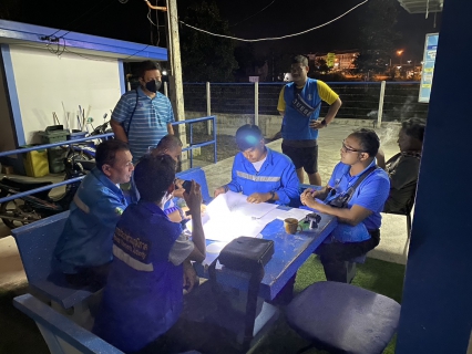 ไฟล์แนบ การประปาส่วนภูมิสาขาจันดี ลงพื้นที่เดินสำรวจหาท่อแตก-ท่อรั่วและทำ step Test