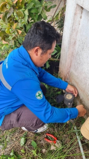 ไฟล์แนบ การประปาส่วนภูมิภาคสาขาจันดี ลงพื้นที่ตรวจสอบมาตรวัดน้ำ ทดสอบมาตร 0 คิว และทำการตีตรามาตร ผูกลวด 