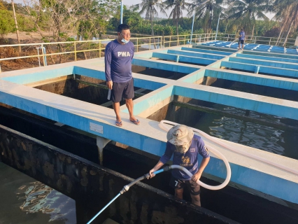 ไฟล์แนบ การประปาส่วนภูมิภาคสาขาประจวบคีรีขันธ์ ดำเนินการล้างถังตกตะกอนโรงกรองขนาด 400 ลบม./ชม. ฝั่งตะวันตก และโรงกรองขนาด 200 ลบม./ชม. 