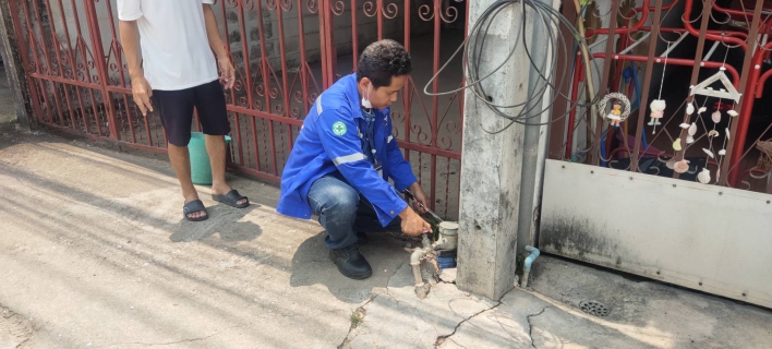 ไฟล์แนบ ลุยเดี่ยว !! สร้างความประทับใจให้ลูกค้า Mr.ประปากำแพงเพชร ตรวจสอบน้ำรั่ว
