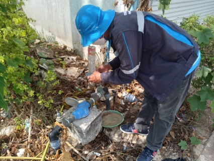 ไฟล์แนบ กปภ.สาขาบ้านตาขุน ลงพื้นที่สุ่มมาตรวัดน้ำของลูกค้า ตรวจสอบมาตรและรายงานมาตร 0 หน่วย