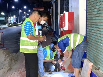 ไฟล์แนบ กปภ.สาขาขลุง ออกสำรวจหาท่อรั่วในพื้นที่ DMA01-2 ตลาดขลุง บริเวณถนนเทศบาลสาย 1,4,5,7 และ 11 ต.ขลุง อ.ขลุง จ.จันทบุรี