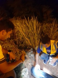 ไฟล์แนบ การประปาส่วนภูมิภาคสาขาอ่าวลึก ลงพื้นที่ทำ Step Test ออกสำรวจค้นหาท่อแตก  รั่ว