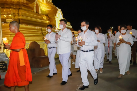 ไฟล์แนบ กปภ.สาขากำแพงเพชร ร่วมกิจกรรมเวียนเทียนที่วัดพระบรมธาตุ พระอารามหลวง เนื่องในวันวิสาขบูชา  