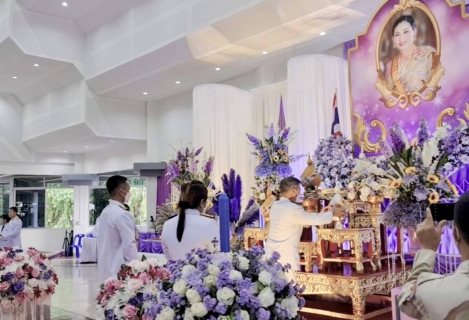 ไฟล์แนบ กปภ.สาขาขลุง เข้าร่วมพิธีทำบุญถวายพระราชกุศล และพิธีถวายราชสักการะพร้อมวางพานพุ่มในกิจกรรมวันเฉลิมพระเกียรติสมเด็จพระนางเจ้าฯ พระบรมราชินี เนื่องในโอกาสวันเฉลิมพระชนมพรรษา 3 มิถุนายน 2566