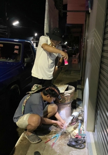 ไฟล์แนบ กปภ.สาขาขลุง ออกสำรวจหาท่อรั่วในพื้นที่ตามแผน MM01 ท่อจ่ายเทศบาลเมืองขลุง บริเวณเทศบาลสาย3 ตั้งแต่ซุ้มทางเข้าสาย3 ถึงหน้าชมรม พร้อมตรวจสอบแก้ไขตู้ DMA01-3