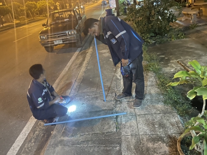 ไฟล์แนบ การประปาส่วนภูมิภาคสาขาคลองท่อมลงพื้นที่สำรวจหาท่อแตกรั่ว บริเวณพื้นที่ตำบลคลองพน อำเภอคลองท่อม จังหวัดกระบี่