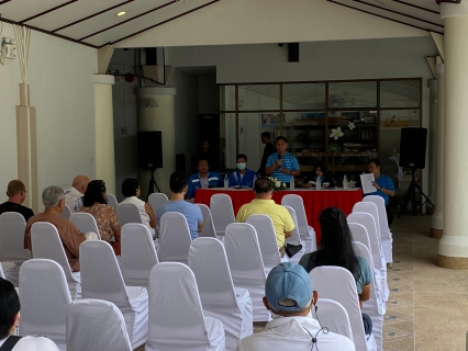 ไฟล์แนบ กปภ.สาขาปราณบุรี ลงพื้นที่พบปะลูกค้า แก้ไขปัญหาข้อร้องเรียน พร้อมรับฟังปัญหานำมาจัดเตรียมแผนรองรับต่อไป ตามโครงการเติมใจให้กัน  ณ หมู่บ้านปาล์มฮิลส์ อำเภอชะอำ จังหวัดเพชรบุรี 