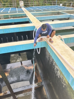 ไฟล์แนบ การประปาส่วนภูมิภาคสาขาประจวบคีรีขันธ์ ดำเนินการล้างถังตกตะกอนโรงกรองน้ำขนาด 400 ลบ.ม./ชม. ฝั่งตะวันตก และฝั่งตะวันออก