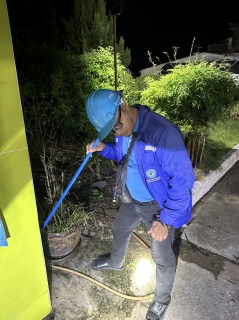 ไฟล์แนบ การประปาส่วนภูมิภาคสาขาจันดี ลงพื้นที่สำรวจ หาท่อแตกท่อรั่ว