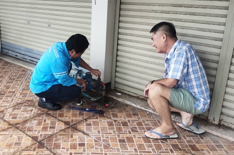 ไฟล์แนบ กปภ.สาขากำแพงเพชร ส่งมิสเตอร์ประปาตรวจสอบประตูน้ำรั่ว