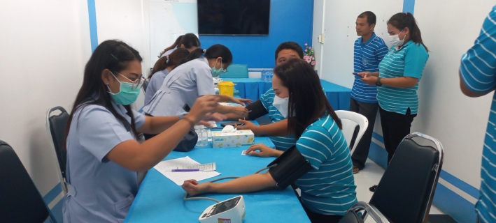 ไฟล์แนบ การประปาส่วนภูมิภาคสาขาไชยา เข้ารับการตรวจสุขภาพประจำปี 2566 โดยมีทีมแพทย์ และพยาบาล จาก โรงพยาบาลไชยา