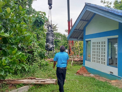 ไฟล์แนบ การประปาส่วนภูมิภาคสาขากาญจนดิษฐ์ ร่วมกับกองระบบผลิตและควบคุมคุณภาพน้ำ กปภ.เขต 4 ดำเนินการติดตั้งSubmersible Pump 250 ลบ.ม/ชม. ณ สถานีผลิตน้ำวิภาวดี หน่วยบริการบ้านใน