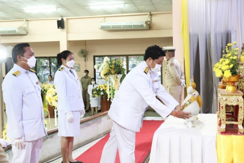 ไฟล์แนบ กปภ.สาขาตะพานหิน ร่วมพิธีถวายเครื่องราชสักการะและวางพานพุ่ม และพิธีจุดเทียนถวายพระพรชัยมงคล เฉลิมพระเกียรติพระบาทสมเด็จพระเจ้าอยู่หัว  เนื่องในโอกาสมหามงคลเฉลิมพระชนมพรรษา 28 กรกฎาคม 2566