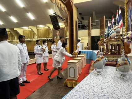 ไฟล์แนบ กปภ.สาขาคลองท่อม ได้เข้าร่วมพิธีถวายเครื่องราชสักการะและวางพานพุ่ม 