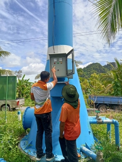 ไฟล์แนบ การประปาส่วนภูมิภาคสาขากาญจนดิษฐ์ ลงพื้นที่แนะนำและแก้ไขปัญหาระบบประปาหมู่บ้านแก่ผู้ดูแลระบบประปาหมู่บ้าน บ้านไสใน ตำบลกรูด อำเภอกาญจนดิษฐ์ จังหวัดสุราษฎร์ธานี 