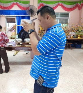 ไฟล์แนบ กปภ.สาขาขลุง เข้าร่วมกิจกรรมเข้าวัดทำบุญวันธรรมสวนะ (วันพระ) ณ วัดท่าสอน ตำบลบ่อ อำเภอขลุง จังหวัดจันทบุรี