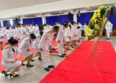 ไฟล์แนบ การประปาส่วนภูมิภาคสาขาปทุมธานี ร่วมพิธีทำบุญตักบาตรถวายพระราชกุศล และร่วมพิธีวางพวงมาลาเพื่อน้อมรำลึก เนื่องในวันนวมินทรมหาราช 13 ตุลาคม 2566