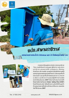 ไฟล์แนบ กปภ.สาขานราธิวาส ออกหน่วยตรวจสอบน้ำประปาตามแผน WSP ประจำเดือนมีนาคม 2567