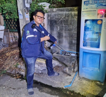 ไฟล์แนบ กปภ.สาขาปทุมธานี ลงพื้นที่ ทำ Step Test  ตรวจสอบหาท่อแตกเพื่อลดน้ำสูญเสีย 