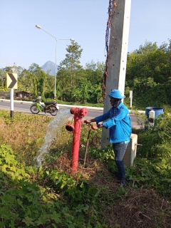 ไฟล์แนบ การประปาส่วนภูมิภาคสาขาจันดี  ลงพื้นที่ระบายตะกอนในเส้นท่อจ่ายน้ำ