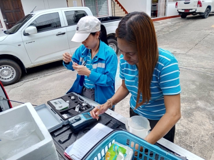 ไฟล์แนบ กปภ.สาขาท้ายเหมือง ดำเนินกิจกรรมตรวจวัดคุณภาพน้ำ