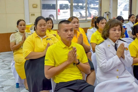 ไฟล์แนบ การประปาส่วนภูมิภาคสาขาท่าแซะ เข้าร่วมพิธีเจริญพระพุทธมนต์และทำบุญตักบาตรถวายพระราชกุศล เนื่องในโอกาสมหามงคลเฉลิม พระชนมพรรษา 28 กรกฎาคม 2567