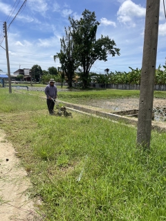 ไฟล์แนบ จัดกิจกรรมตัดหญ้าทำความสะอาดพื้นที่บริเวณสถานีผลิตน้ำประปา ประจำเดือน สิงหาคม 2567 