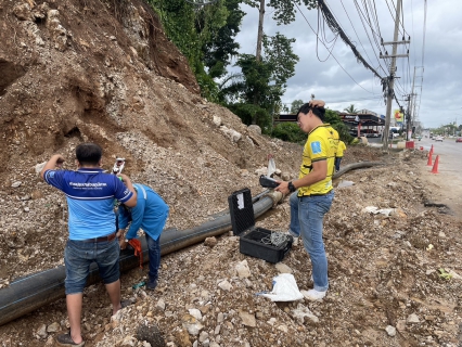 ไฟล์แนบ กปภ.สาขากระบี่ ดำเนินงานตามแผนบริหารจัดการน้ำสูญเสียเชิงรุก เดินหน้าลงพื้นที่ทำ Step Test ท่อส่งน้ำ MM-02 สถานีผลิตและจ่ายน้ำตลาดเก่า (เหนือคลอง) ตำบลกระบี่ใหญ่ อำเภอเมืองกระบี่  จังหวัดกระบี่ เดินเท้าหาท่อแตกรั่ว พร้อมซ่อมปิดจุด เพื่อลดการเกิดน้ำสูญเสีย