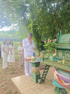 ไฟล์แนบ กปภ.สาขาภูเก็ต ร่วมจัดกิจกรรม พิธีสักการะพระภูมิเจ้าที่ ศาลพระแม่ธรณีวิสุทธิสรรพสักขีบารมีธำรงชล ที่ประดิษฐานบริเวณด้านหน้าอาคารสำนักงาน และพิธีสักการะศาลเจ้าแม่นวลน้องตะเคียนทอง