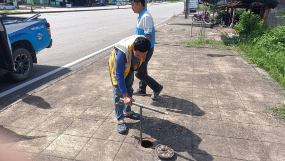 ไฟล์แนบ การประปาส่วนภูมิภาคสาขาอ่าวลึก ลงพื้นที่ทำ Step Test ออกสำรวจค้นหาท่อแตก  รั่ว ณ บริเวณท่อเส้นพื้นที่อำเภออ่าวลึก จังหวัดกระบี่