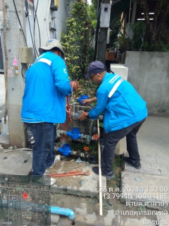 ไฟล์แนบ กปภ.สาขาอ้อมน้อย ลงพื้นที่ซ่อมบำรุงระบบน้ำประปา ซอยตั้งสิน ตำบลศาลายา