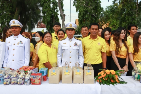 ไฟล์แนบ กปภ.สาขาประจวบคีรีขันธ์ ร่วมพิธีวางพานพุ่มดอกไม้ถวายบังคม และพิธีเจริญพระพุทธมนต์ ทำบุญตักบาตรถวายพระราชกุศล เนื่องในวัน สมเด็จพระเจ้าตากสินมหาราช