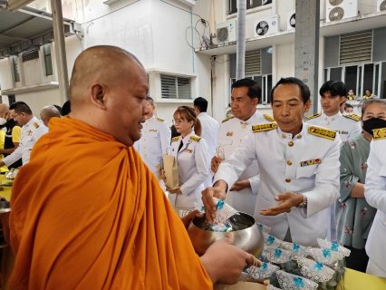 ไฟล์แนบ กปภ.สาขาสมุทรสาคร (พ) เข้าร่วมพิธีเจริญพระพุทธมนต์และพิธีทำบุญตักบาตรถวายพระราชกุศล และพิธีทางศาสนามหามงคลถวายพระราชกุศล