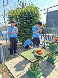 ไฟล์แนบ การประปาส่วนภูมิภาคสาขากบินทร์บุรี  จัดพิธีสักการะบูชาพระแม่ธรณี ศาลพระภูมิเจ้าที่และสิ่งศักดิ์สิทธิ์  เนื่องในโอกาสวันคล้ายวันสถาปนา กปภ.ครบรอบ 46 ปี 