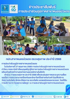 ไฟล์แนบ กปภ.สาขาหนองบัวแดง ตรวจสุขภาพ ประจำปี 2568 ในวันที่ 22 พฤษภาคม 2568