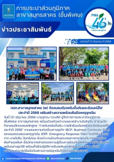 ไฟล์แนบ กปภ.สาขาสมุทรสาคร (พ) จัดอบรมดับเพลิงขั้นต้นและซ้อมหนีไฟ ประจำปี 2568 เสริมสร้างความพร้อมรับมือเหตุฉุกเฉิน