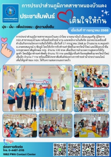 ไฟล์แนบ กปภ.สาขาหนองบัวแดง ออกหน่วยเคลื่อนที่ดำเนินกิจกรรมโครงการเติมใจให้กัน 