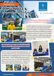 ไฟล์แนบ กปภ.สาขากำแพงเพชร ได้รับคัดเลือกเป็น 1 ใน 6 หน่วยงาน นำเสนอผลงาน มยส.ปี 2568 