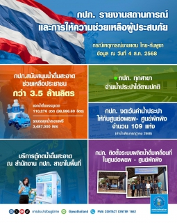 ไฟล์แนบ กปภ. เยียวยาประชาชน งดเว้นค่าน้ำประปาให้กับศูนย์อพยพ - ศูนย์พักพิง ชายแดนไทย-กัมพูชา 109 แห่ง