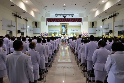 ไฟล์แนบ กปภ.สาขามหาสารคาม เข้าร่วมพิธีวางพวงมาลาและถวายราชสดุดี เนื่องใน วันนวมินทรมหาราช 13 ตุลาคม 2568