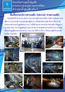 ไฟล์แนบ การประปาส่วนภูมิภาคสาขาพิจิตร ดำเนินกิจกรรมสำรวจหาน้ำสูญเสียเชิงรุก (ALC) ในพื้นที่ หน่วยบริการสากเหล็ก (MM-02) จ่ายสากเหล็ก