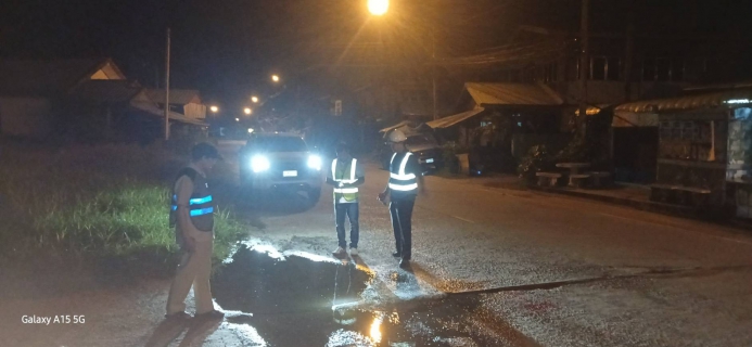 ไฟล์แนบ การประปาส่วนภูมิภาคสาขาบ้านไผ่ ทำการออกสำรวจหาท่อแตก - รั่ว โดยวิธีการ Passive Control