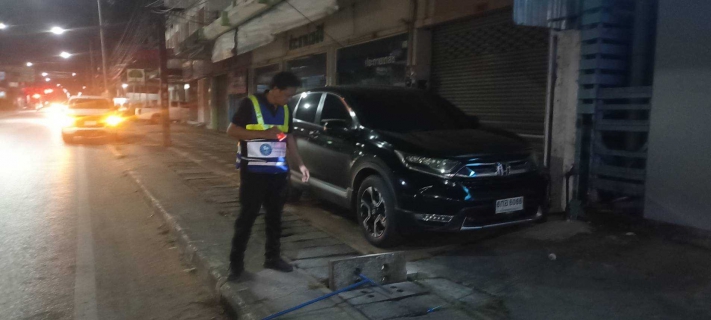 ไฟล์แนบ การประปาส่วนภูมิภาคสาขามหาสารคาม ทำการออกสำรวจหาท่อแตก-รั่ว โดยวิธีการ Passive Control (DMA11)