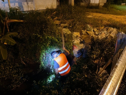 ไฟล์แนบ การประปาส่วนภูมิภาคสาขาบ้านไผ่ ทำการออกสำรวจหาท่อแตก - รั่ว โดยวิธีการ Passive Control 