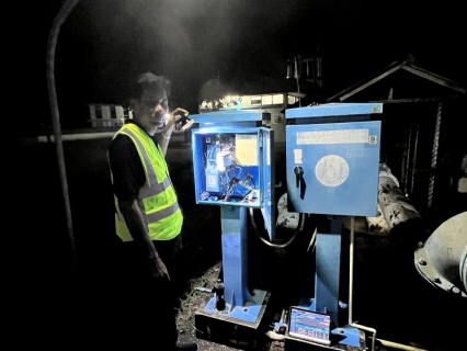 ไฟล์แนบ กปภ.สาขาบางสะพาน ดำเนินการทำ Step Test สำรวจหาท่อแตกรั่ว พื้นที่ MM02 สถานีจ่ายน้ำช้างแรก