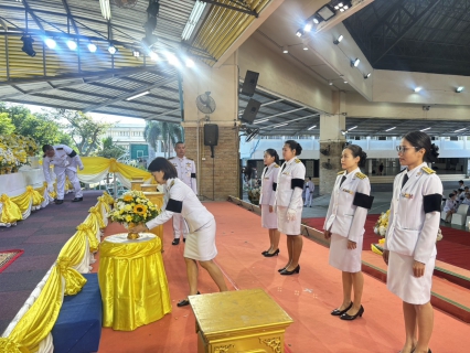 ไฟล์แนบ กปภ.เขต 1 เข้าร่วมพิธีวางพานพุ่มดอกไม้สดถวายราชสักการะ เนื่องในวันพระบิดาแห่งฝนหลวง ประจำปี 2568