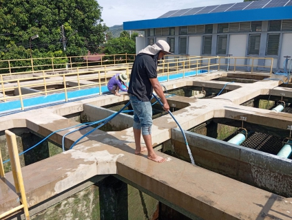 ไฟล์แนบ กปภ.สาขากาญจนบุรี ทำกิจกรรมล้างถังตกตะกอน โรงกรองน้ำขนาด 400 ลบ.ม./ชม. สถานีผลิตน้ำแม่ข่ายกาญจนบุรี