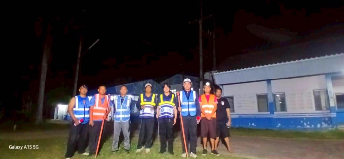 ไฟล์แนบ การประปาส่วนภูมิภาคสาขาบ้านไผ่ ทำการออกสำรวจหาท่อแตกรั่ว โดยวิธี Passive Control 